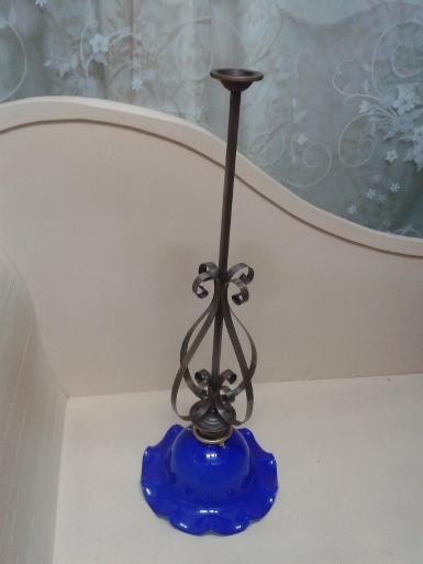 Brass hanging lamp code HGL304 size 60 cm. high lamp shade wide 24 cm.