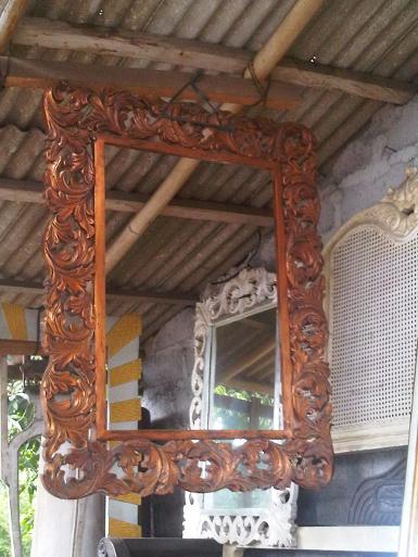 wooden mirror CodeWM100G size 100x70cm