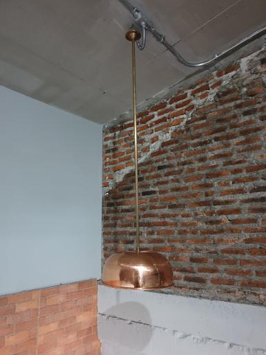 Copper Lamp Item Code CPL30 size wide 330 mm long total 1000 mm.