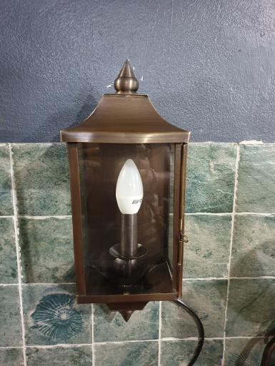 Brass Wall Lamp Item Code WLJ67.5 size L 38 cm wide 13.6 cm(head) body 13.2 cm.