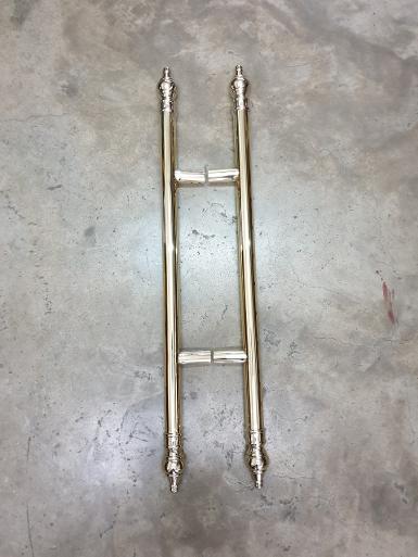 Brass Door Handle for glass door Item Code AC0708 size long 800 mm pipe 32 mm.price/set