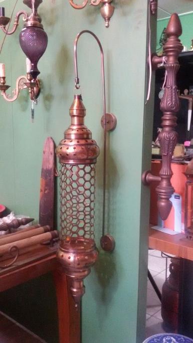 Wall lamp brass Code ELS01WL size long 115 cm wide 15 cm. deep 26 cm.