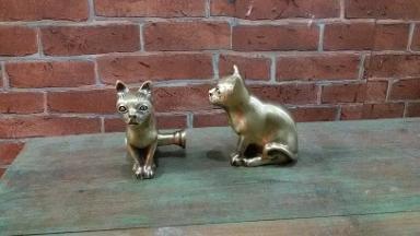 Cat brass handle Item Code CAT01 size long 83 mm wide 35 mm. deep 45 mm.